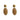 Marine - Beige resin drop earrings