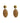 Marine - Beige resin drop earrings