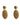 Marine - Beige resin drop earrings