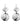 milou silver earrings