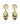 Mylene - Gold drop earrings