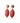 Natalia - Pink resin drop earrings
