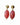 Natalia - Pink resin drop earrings