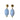 Nataliana - Light blue resin drop earrings
