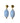 Nataliana - Light blue resin drop earrings