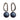 nathalie earrings blue silver