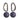 nathalie lilablauw zilver earrings