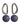 nathalie lilablauw zilver earrings