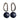 nathalie silver earrings blue black