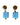 Patrice - Light blue ceramic drop earrings