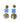 Patrizia - Light blue ceramic drop earrings