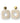 Sofia - Off-white wooden drop earrings
