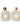 Sofia - Off-white wooden drop earrings